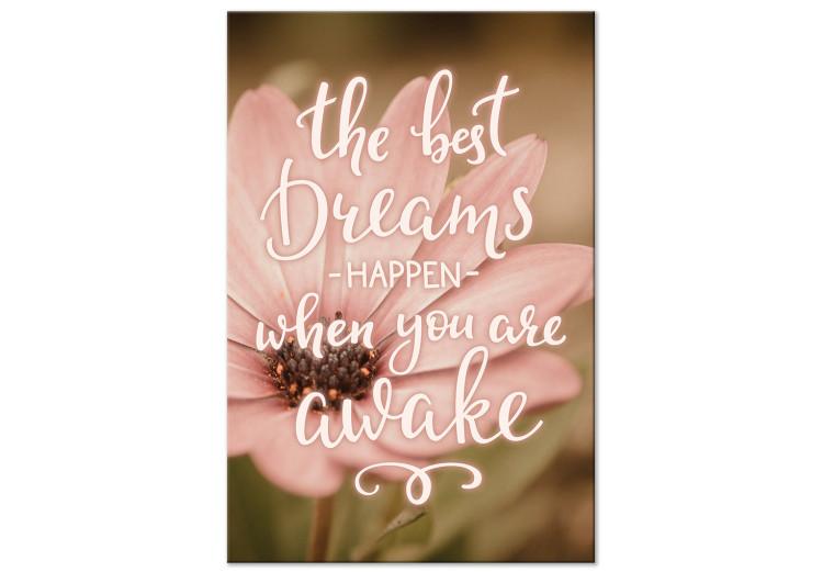 Canvas Print The Best Dreams Happen When You Are Awake (1 Part) Vertical