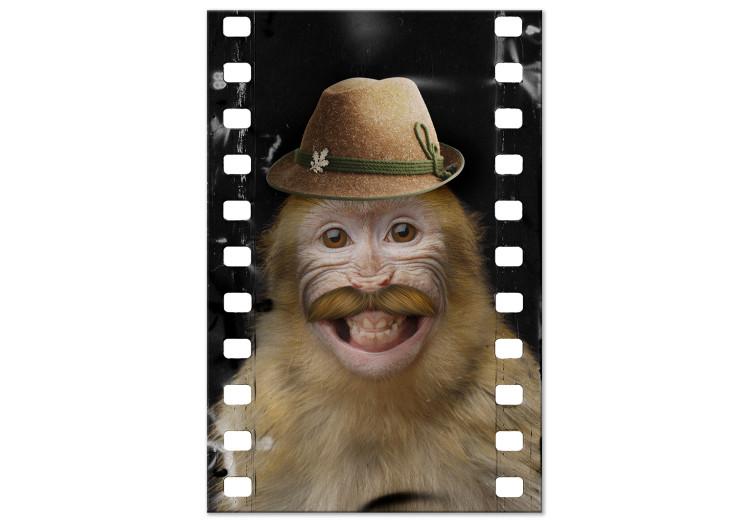 Canvas Print Monkey In Hat (1 Part) Vertical