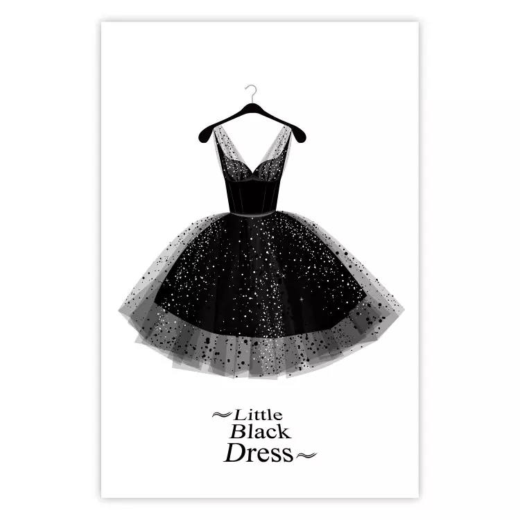 Little Black Dress - black and white composition with English texts