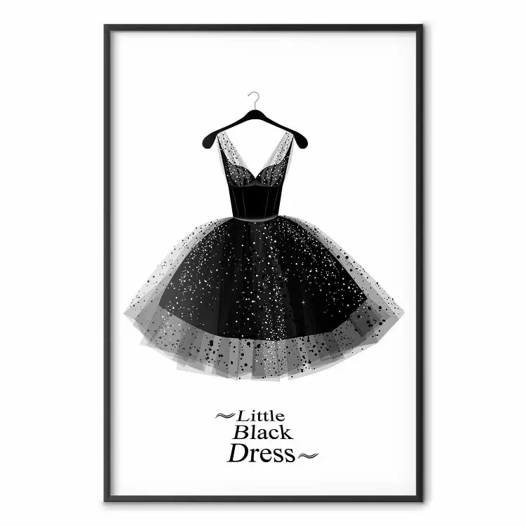Little Black Dress - black and white composition with English texts