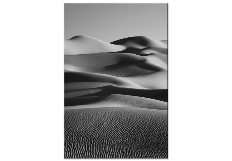 Canvas Print Layers of the desert - black and white, minimalistic landscape