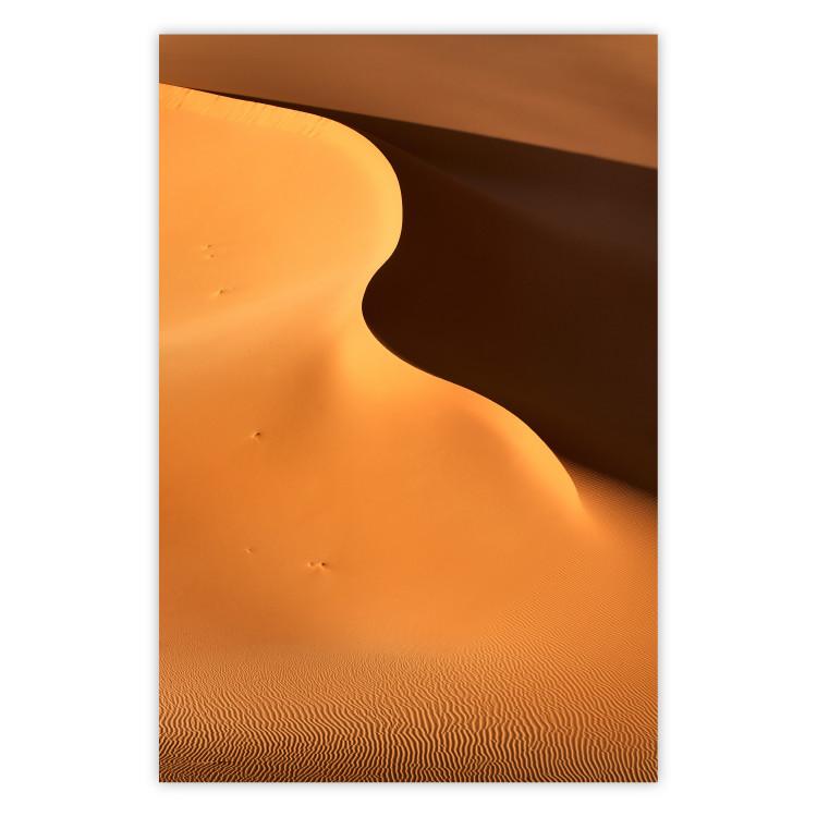 Poster Sand Wave - warm landscape of a hot desert somewhere in Morocco