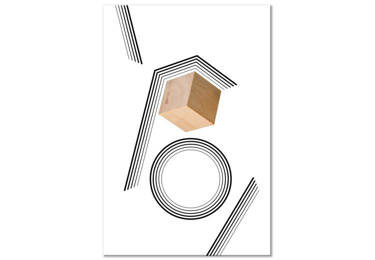 Canvas Print Wooden Cube (1 Part) Vertical