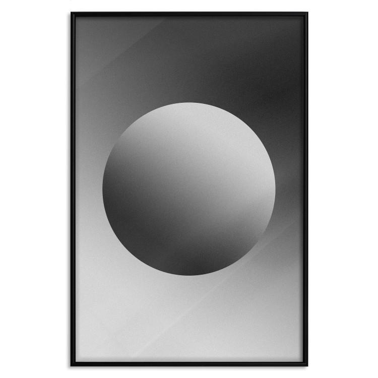Poster Sphere and Gradient - simple geometric abstraction in shades of gray