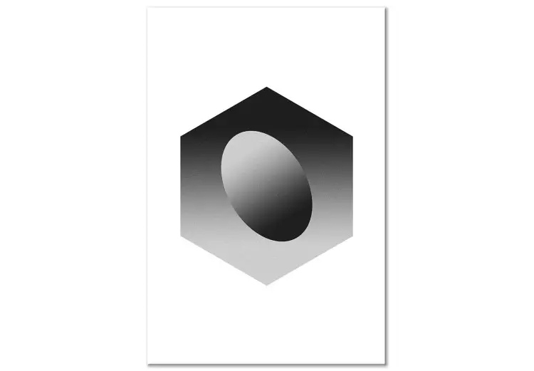 Canvas Print Egg in a Hexagon (1 Part) Vertical