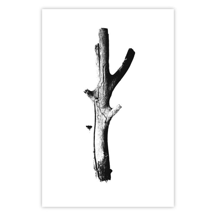 Poster Stick - black and white simple composition with a cut dried tree