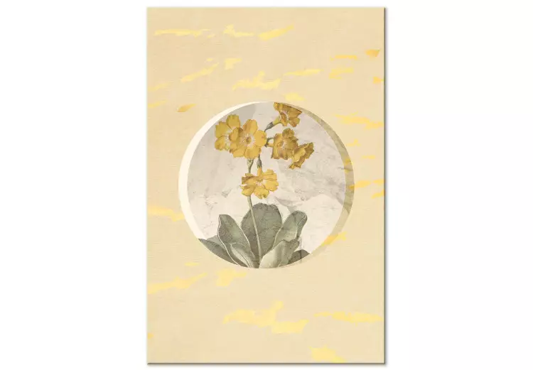 Canvas Print Flower In Circle (1 Part) Vertical