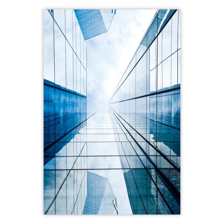 Poster Modern Skyscraper - blue sky amidst glass architecture