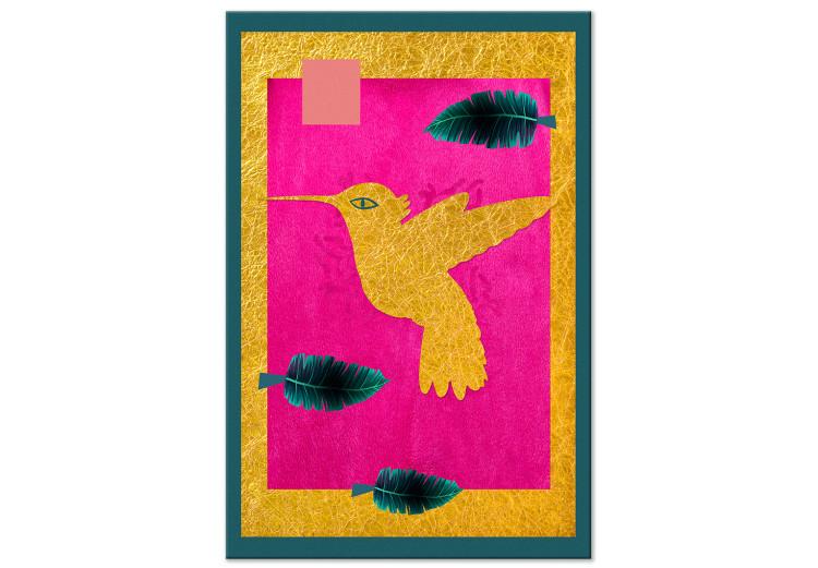 Canvas Print Golden Hummingbird (1 Part) Vertical