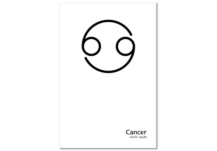 Canvas Print Cancer sign - modern composition with lettering on white background