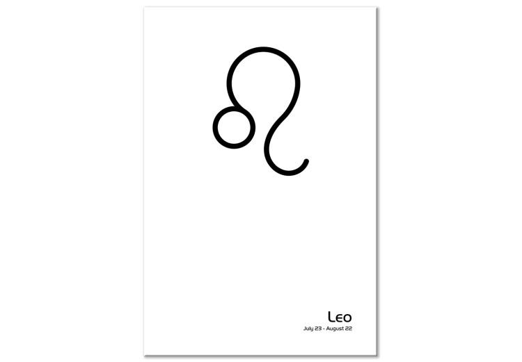 Canvas Print Leo zodiac sign - modern graphic with lettering isolated on white