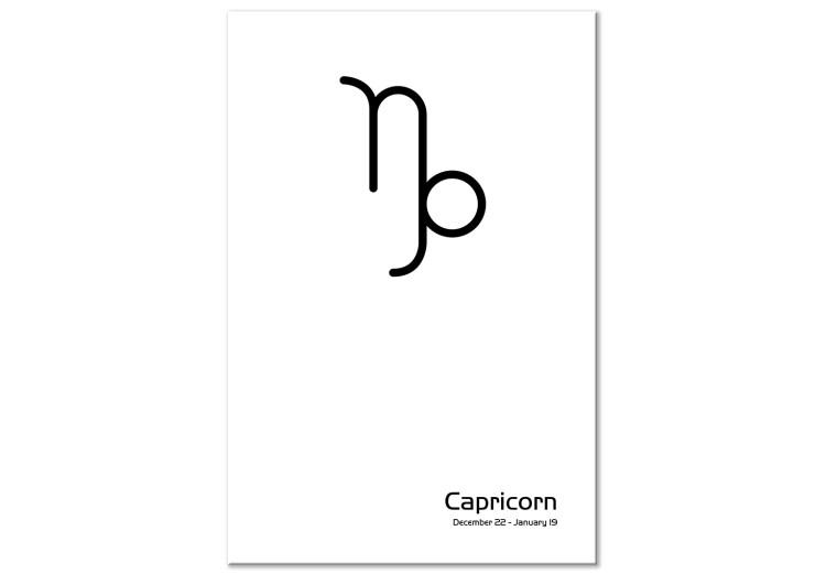 Canvas Print Capricorn zodiac sign - modern graphics with black lettering