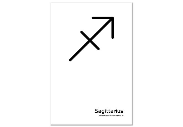 Canvas Print Sagittarius sign - graphic with an inscription on a white background