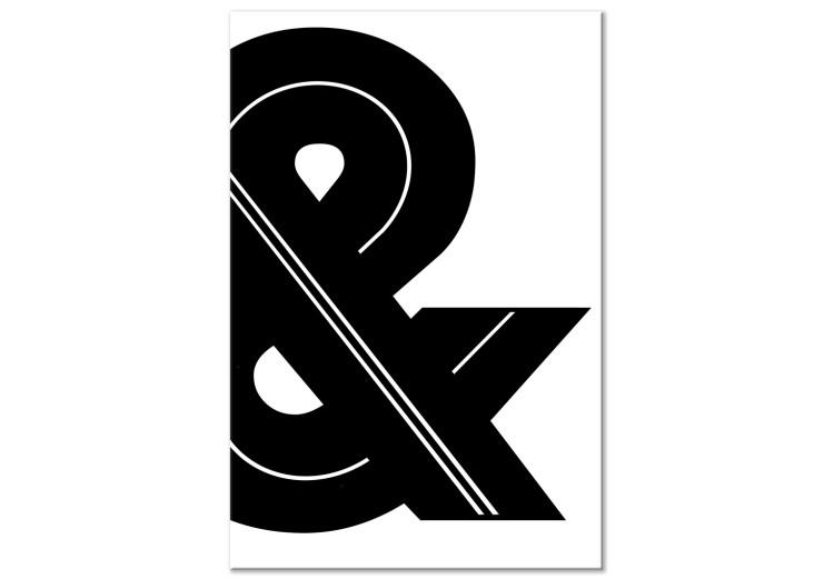 Canvas Print Sign & - black, minimalistic lettering on a white background