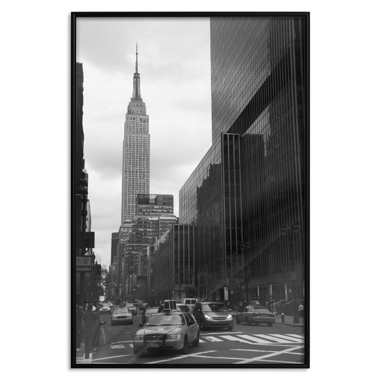Poster New York Street - black and white architectural shot in the city center