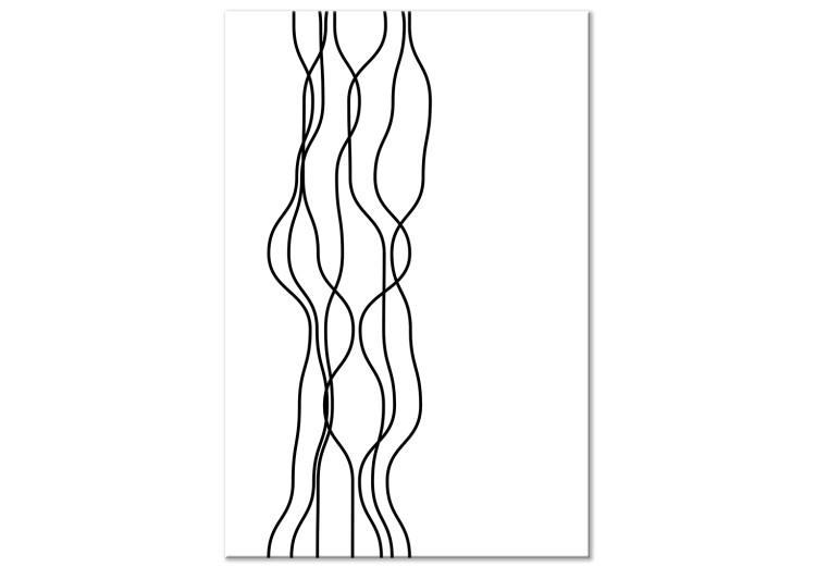 Canvas Print Curved lines - a minimalist design in an abstract version