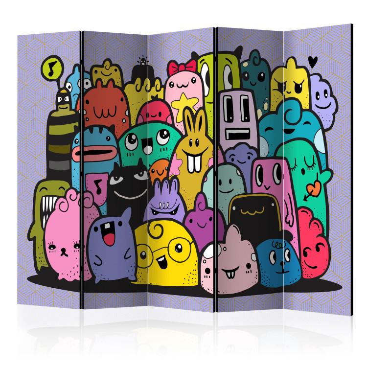Room Divider Monsters from Third C II - abstract and colorful cartoonish characters