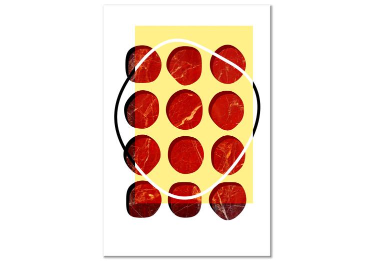 Canvas Print Abstract shapes - twelve circles on a geometric background