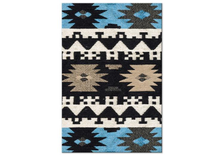 Canvas Print Boho fabric - patterned texture in beige and blue tones