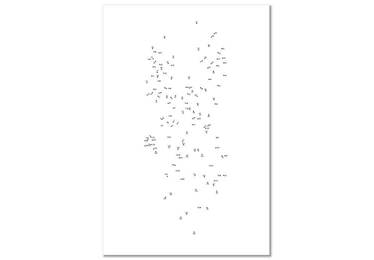 Canvas Print Numerical deer - a minimalist animal theme hidden in numbers
