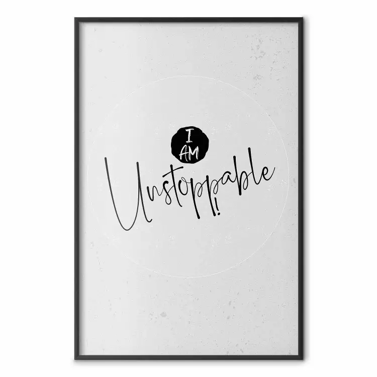 I Am Unstoppable - minimalist composition with English texts