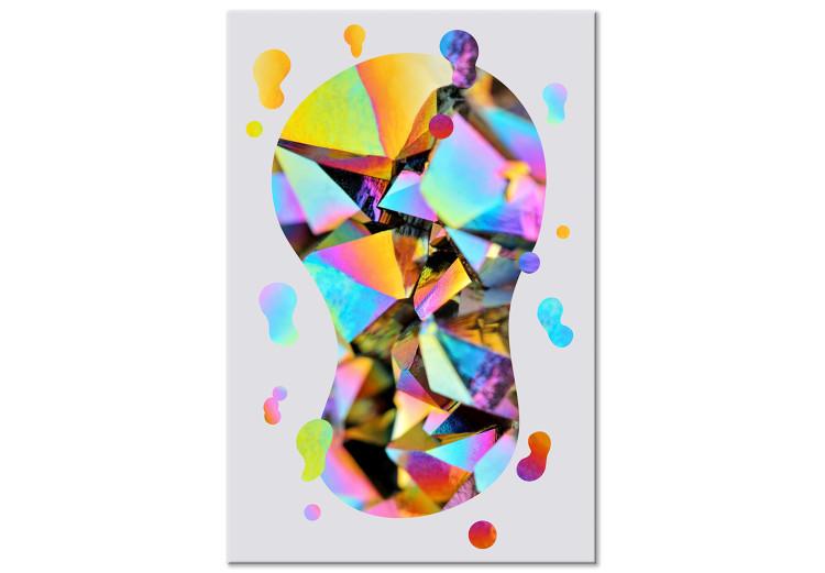 Canvas Print Rainbow abstraction - colorful shape with non-obvious geometry