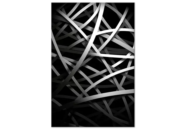 Canvas Print Industrial Art (1-part) - Black and White Motif in Abstraction