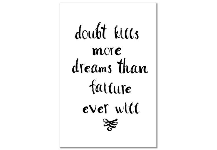 Canvas Print From Failure to Dreams (1-part) - Inspirational English Quote