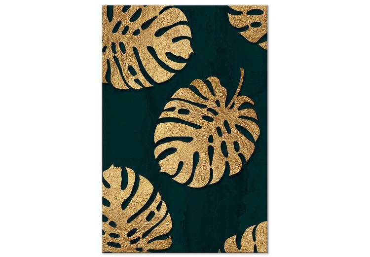 Canvas Print Leaves of Luxury (1 Part) Vertical