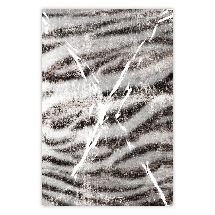 Poster Tiger Stripes - unique black and white composition with an animal motif