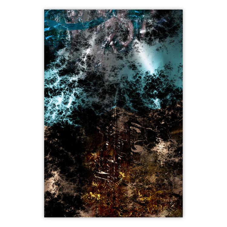 Poster Andromeda - abstract composition with space in dark colors