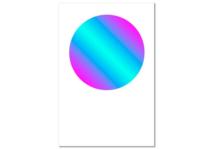 Canvas Print Gradient circle - blue and pink graphics on a white background