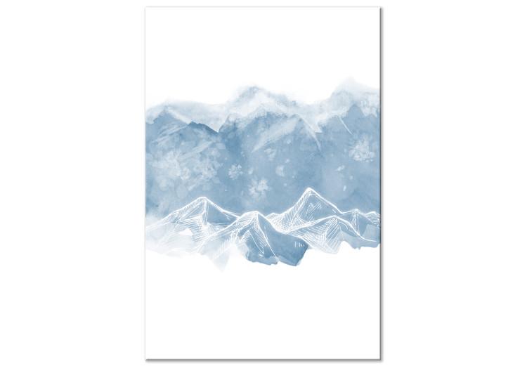 Canvas Print Icebergs - a minimalist, watercolor landscape of winter glaciers