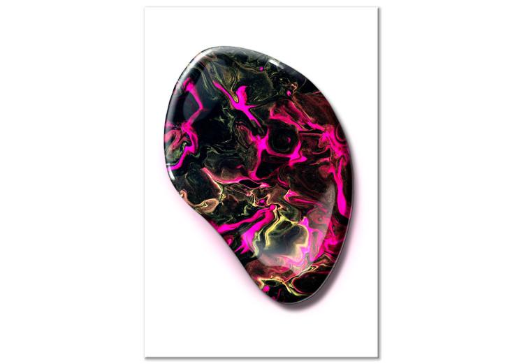 Canvas Print Magic stone - an abstract, colorful mineral on a white background