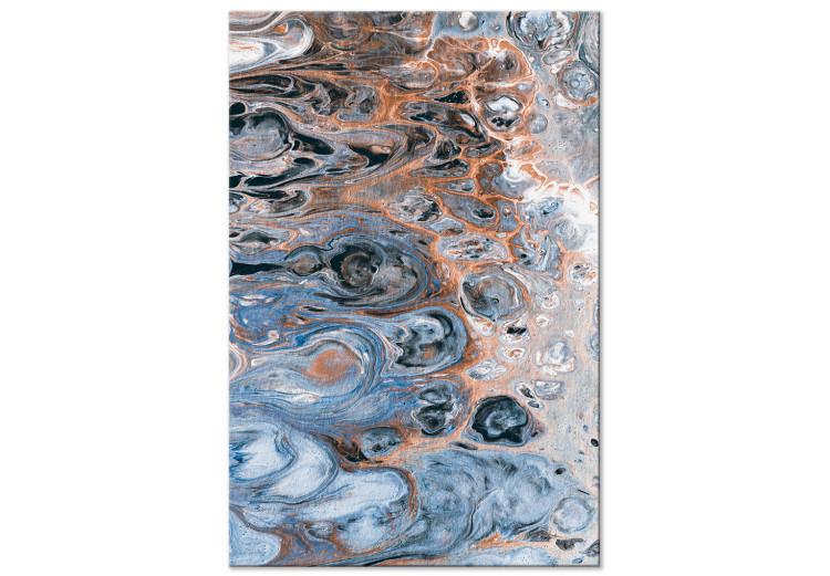 Canvas Print Abstract beach - artistic waves joining the sand