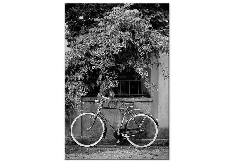 Canvas Print Bicycle and Flowers (1 Part) Vertical