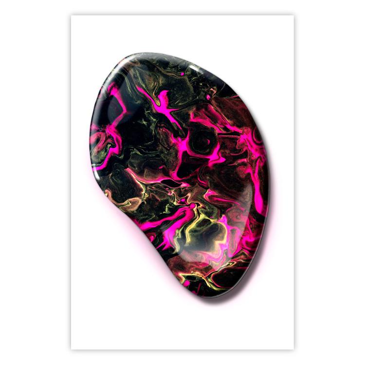 Poster Drop of Magic - abstraction with colorful stone on a uniform background