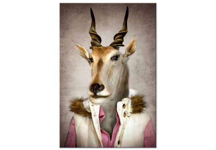 Canvas Print Human Antelope - a fancy portrait of an animal in human clothes
