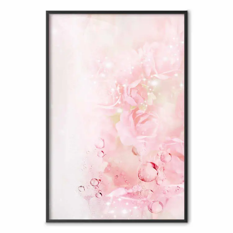 Pink Nature - radiant abstraction with delicate botanical motif