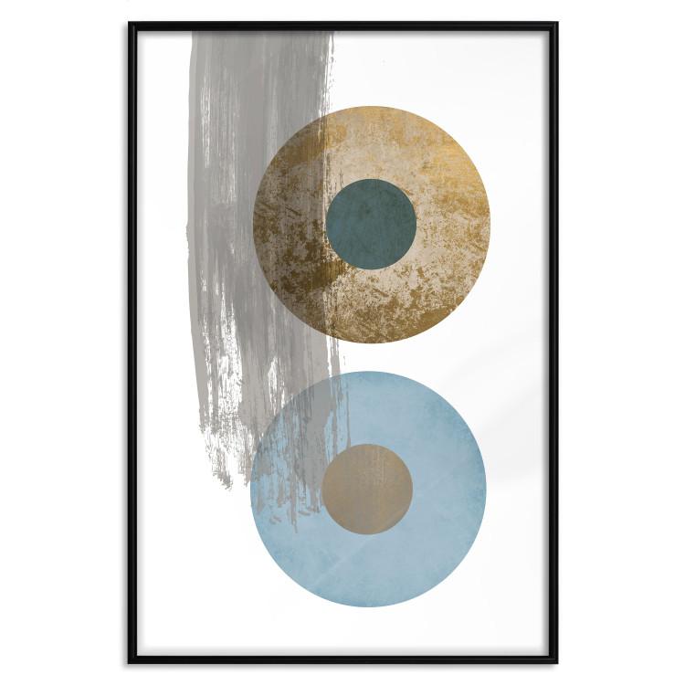 Poster Abstract Symmetry - geometric colorful composition in four circles