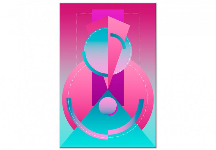 Canvas Print Geometric abstraction - a variation of pink and blue figures