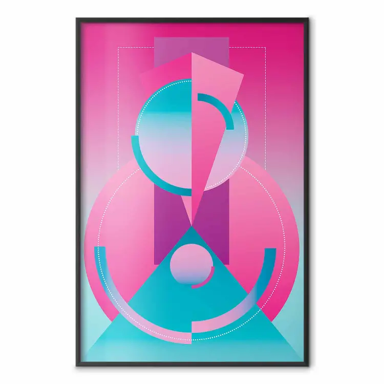 Geometric Locomotive - modern colorful abstraction in shapes