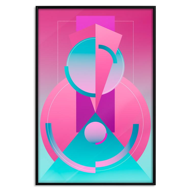 Poster Geometric Locomotive - modern colorful abstraction in shapes
