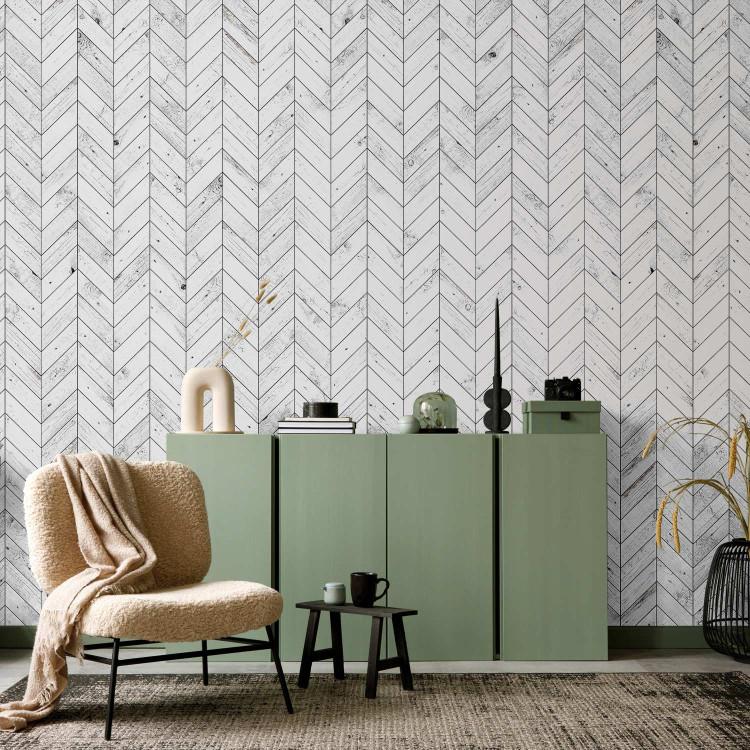 Wallpaper French Herringbone (Grey)