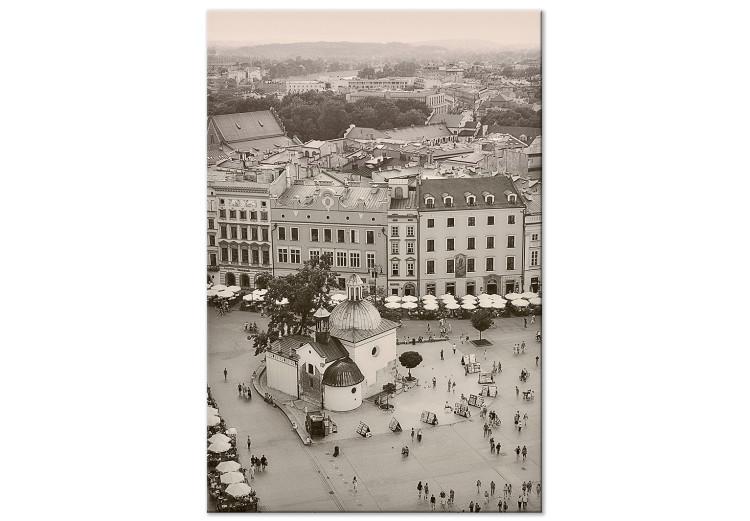 Canvas Print St. Adalbert - a symbol of the ancient city of Krakow in sepia