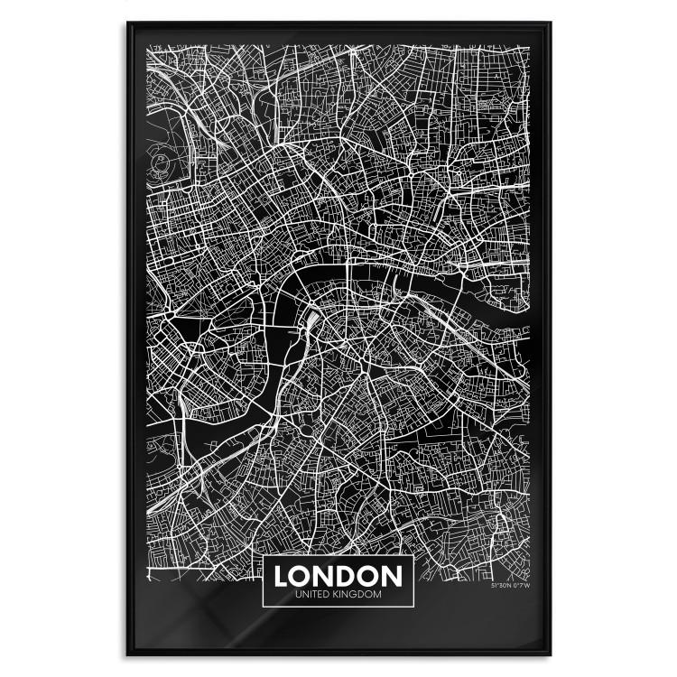 Poster Dark Map of London [Poster]