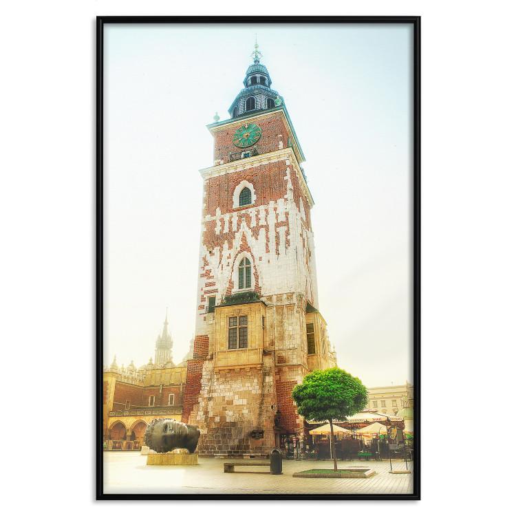 Poster Krakow: Town Hall - architecture of the Krakow city in vibrant colors