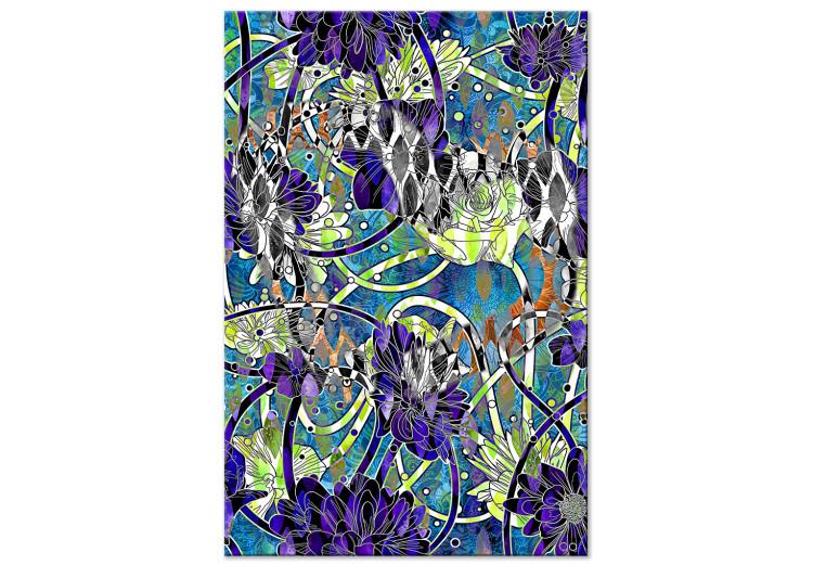 Canvas Print Colorful nature - intense violet flowers on an abstract background
