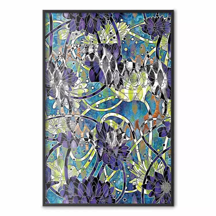Vibrations of Nature - colorful abstract composition with a floral pattern