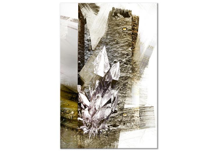 Canvas Print Dimension of Diamonds (1-part) - Abstraction on Textured Background